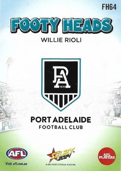 2024 Select AFL Footy Stars - Footy Heads #FH64 Willie Rioli Back